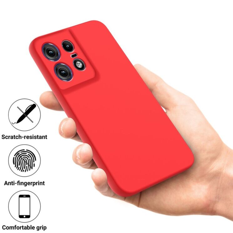 Защитный чехол Deexe Silicone Case для Motorola Edge 50 Pro - Black: фото 5 из 8