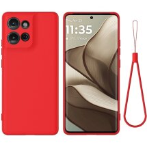 Защитный чехол Deexe Silicone Case для Motorola Moto G75 - Red: фото 1 из 7