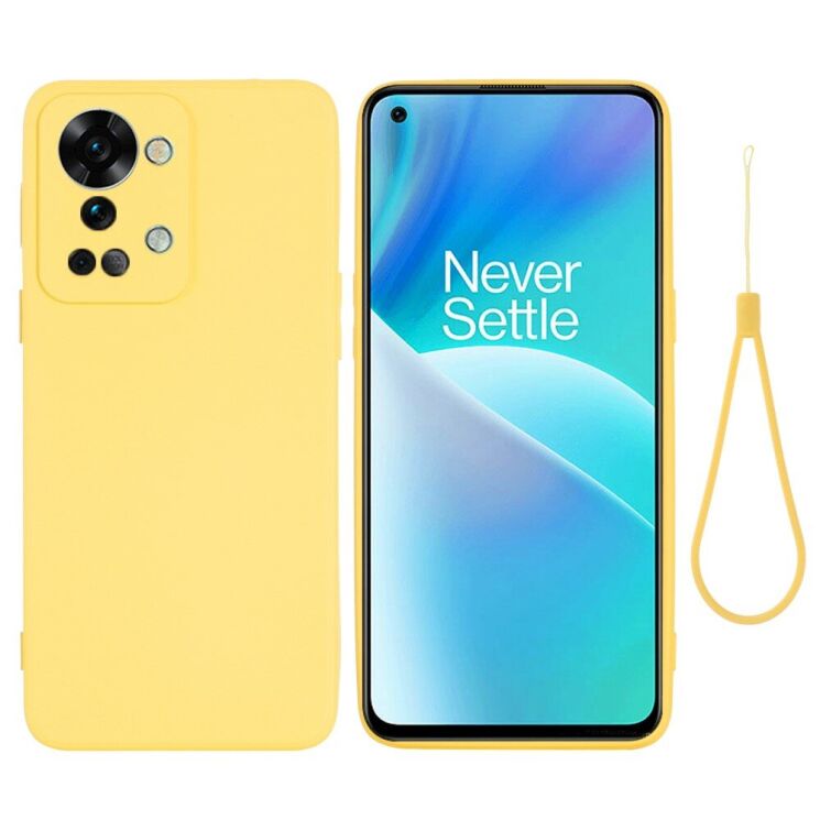 Защитный чехол Deexe Silicone Case для OnePlus Nord 2T - Yellow: фото 2 из 7