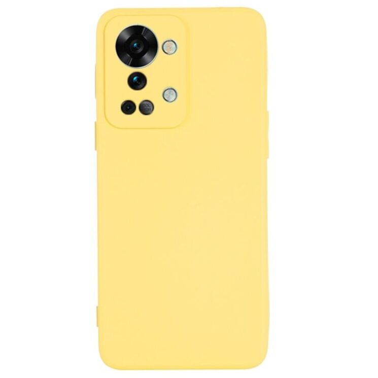 Защитный чехол Deexe Silicone Case для OnePlus Nord 2T - Yellow: фото 4 из 7