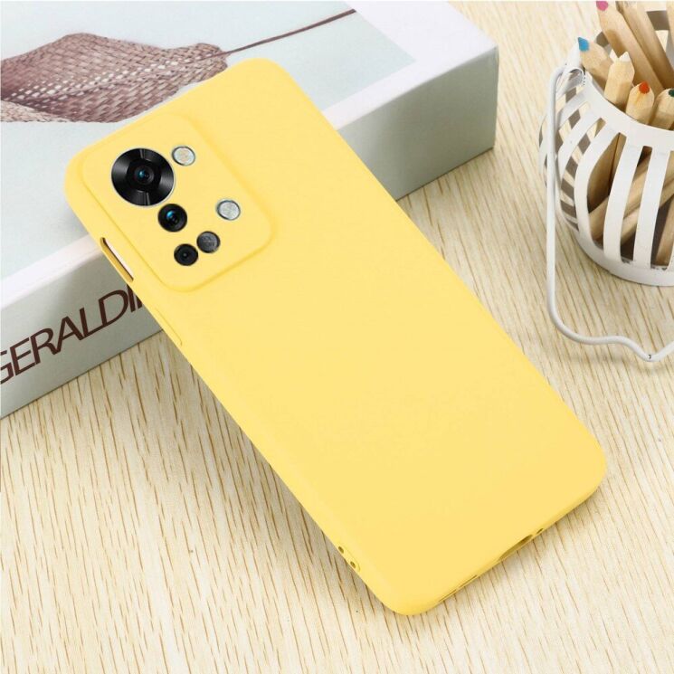 Защитный чехол Deexe Silicone Case для OnePlus Nord 2T - Yellow: фото 3 из 7