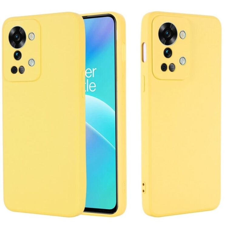 Защитный чехол Deexe Silicone Case для OnePlus Nord 2T - Yellow: фото 1 из 7