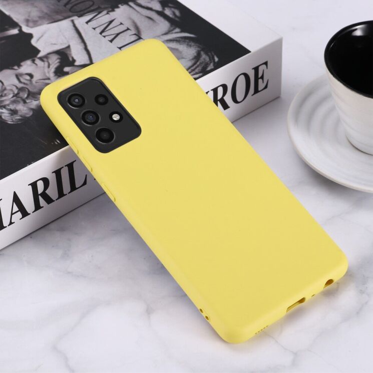 Защитный чехол Deexe Silicone Case для Samsung Galaxy A52 (A525) / A52s (A528) - Yellow: фото 3 из 6