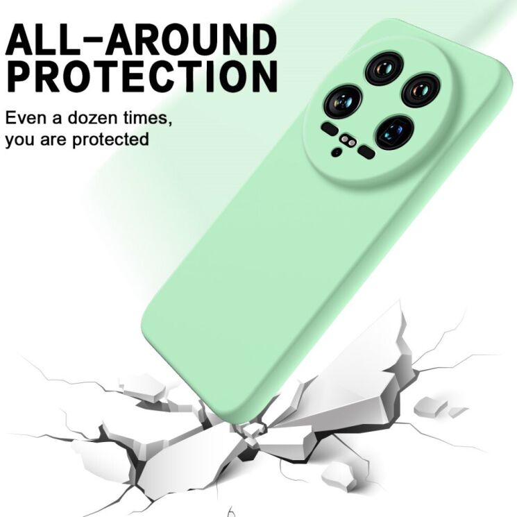 Захисний чохол Deexe Silicone Case для Xiaomi 14 Ultra - Green: фото 3 з 8
