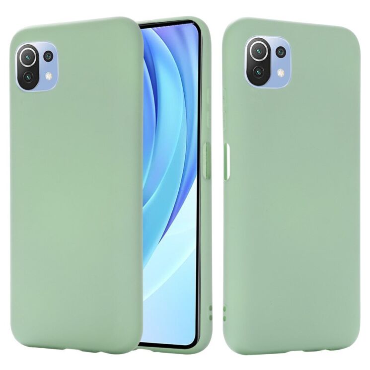 Защитный чехол Deexe Silicone Case для Xiaomi Mi 11 Lite / 11 Lite NE - Green: фото 1 из 6