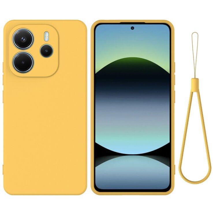 Защитный чехол Deexe Silicone Case для Xiaomi Redmi Note 14 4G - Yellow: фото 1 из 9