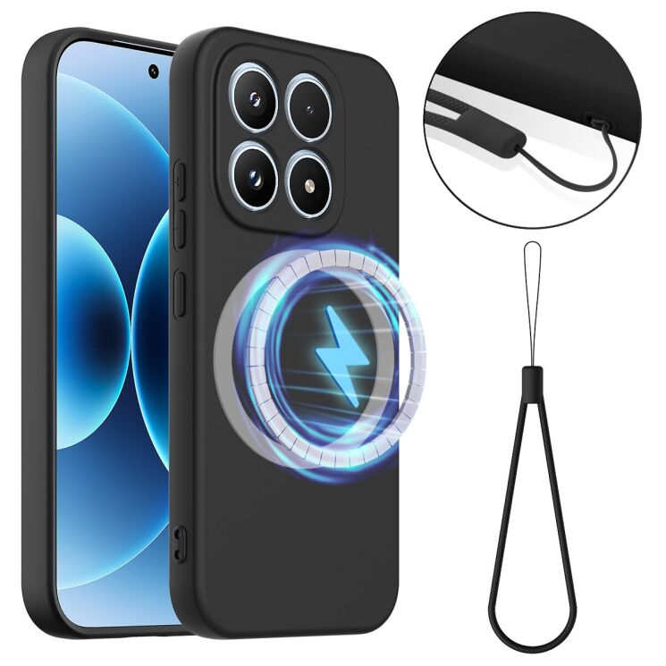 Захисний чохол Deexe Silicone Case with MagSafe для Xiaomi 17 - Black: фото 1 з 9