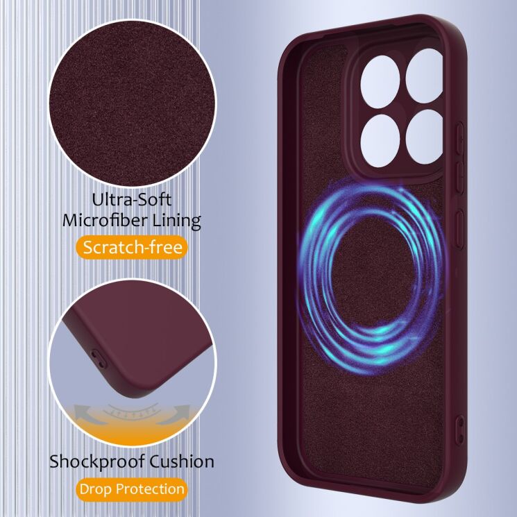 Захисний чохол Deexe Silicone Case with MagSafe для Xiaomi 17 - Black: фото 8 з 9