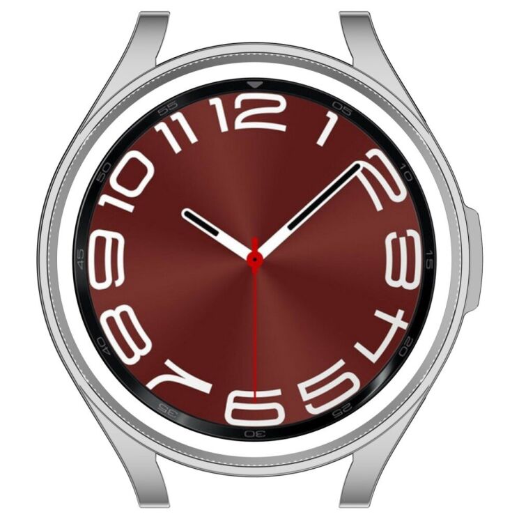 Захисний чохол Deexe Silicone Frame для Samsung Galaxy Watch 6 Classic (47mm) - Silver: фото 6 з 8