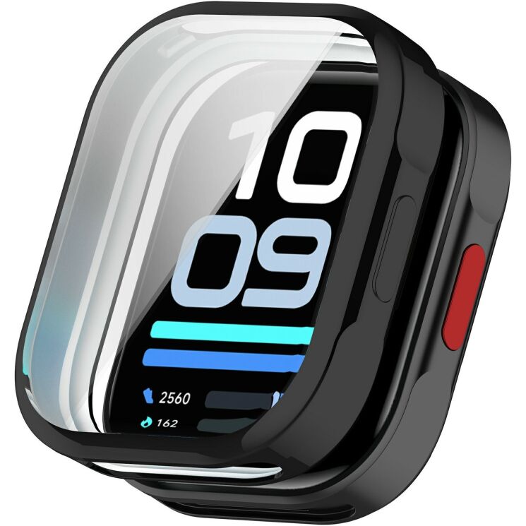 Захисний чохол Deexe Silicone Frame для Xiaomi Redmi Watch 6 Lite - Black: фото 1 з 6