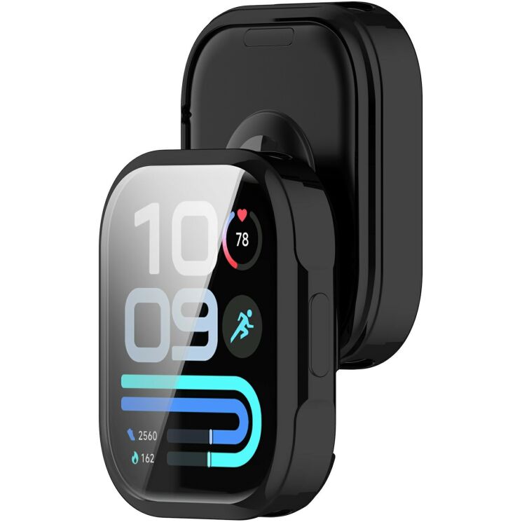 Захисний чохол Deexe Silicone Frame для Xiaomi Redmi Watch 6 Lite - Black: фото 2 з 6