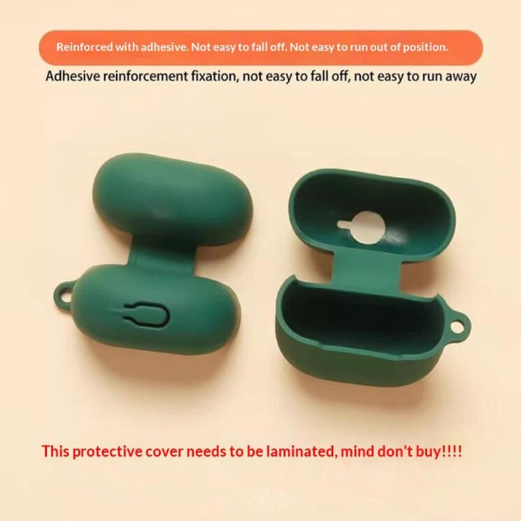 Захисний чохол Deexe Silicone Sleeve для Xiaomi Redmi Buds 8 Lite - Blackish Green: фото 8 з 13