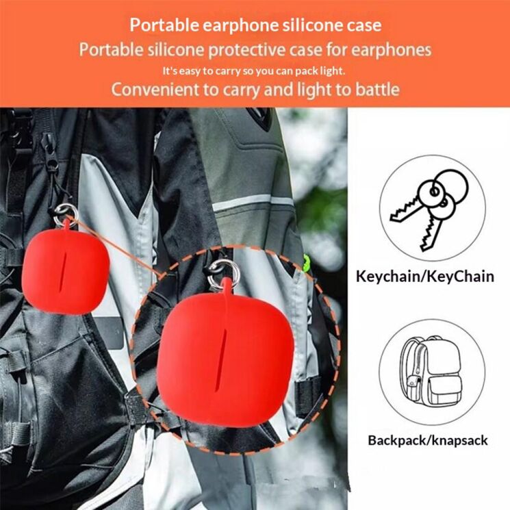 Захисний чохол Deexe Silicone Sleeve для Xiaomi Redmi Buds 8 Lite - Blackish Green: фото 9 з 13