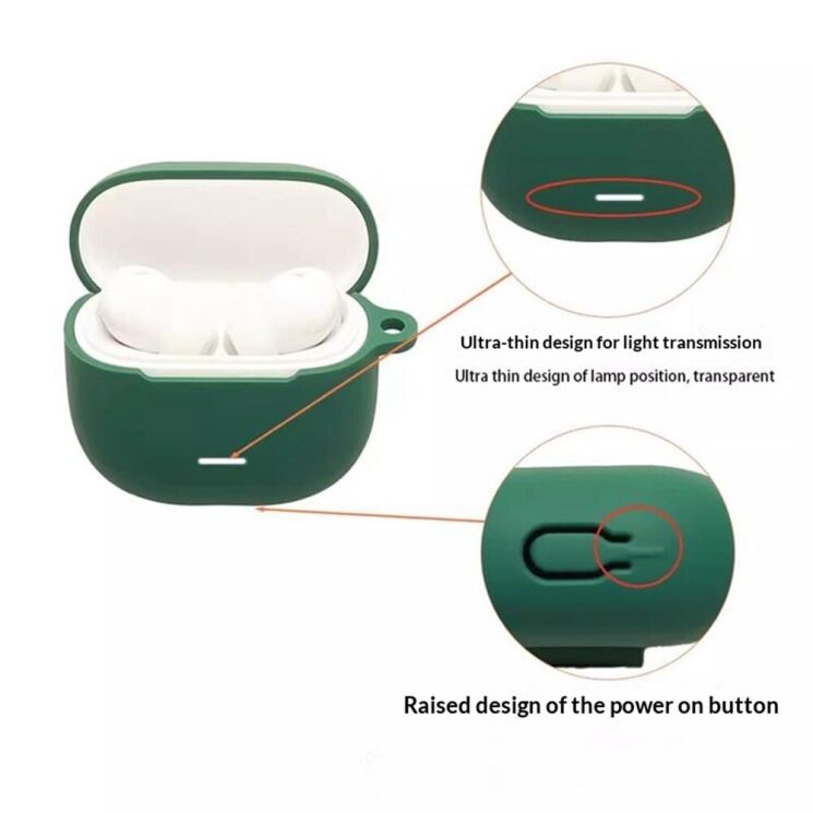 Захисний чохол Deexe Silicone Sleeve для Xiaomi Redmi Buds 8 Lite - Blackish Green: фото 5 з 13