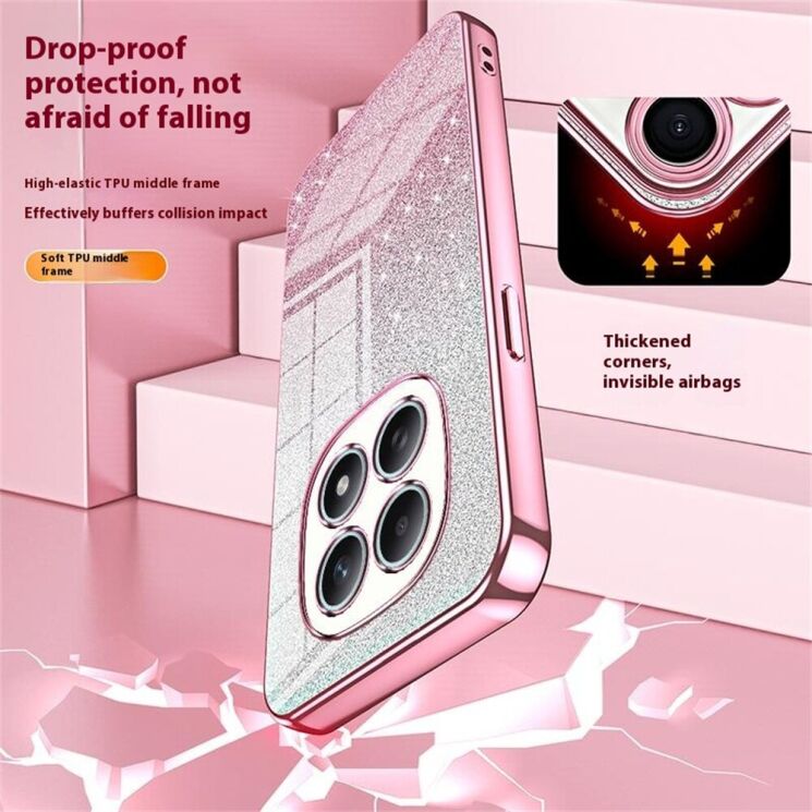 Защитный чехол Deexe Sparkles Cover для Xiaomi Redmi Note 15 5G / Poco M8 5G - Pink: фото 6 из 7