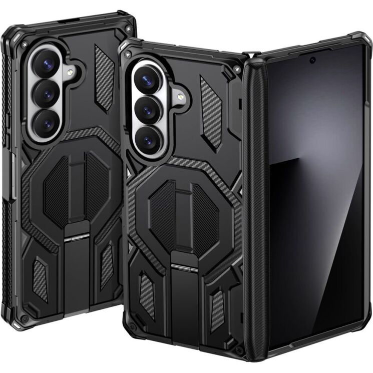 Захисний чохол Deexe Tank Stand для Samsung Galaxy Fold 8 Ultra / Fold 7 - Black (424017B) Захисний чохол Deexe Tank Stand для Samsung Galaxy Fold 8 Ultra / Fold 7 - Black: фото 3 з 10