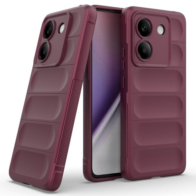 Защитный чехол Deexe Terra Case для Xiaomi Poco M7 Pro - Wine Red: фото 5 из 7