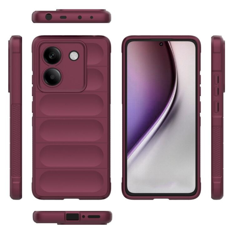 Защитный чехол Deexe Terra Case для Xiaomi Poco M7 Pro - Wine Red: фото 6 из 7