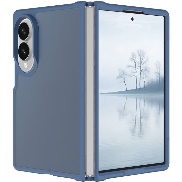 Захисний чохол Deexe Velvet Frame (FF) для Samsung Galaxy Fold 8 - Blue: фото 1 з 8