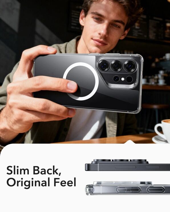 Защитный чехол ESR Classic Hybrid MagSafe для Samsung Galaxy S26 Ultra (S948) - Clear: фото 8 из 8