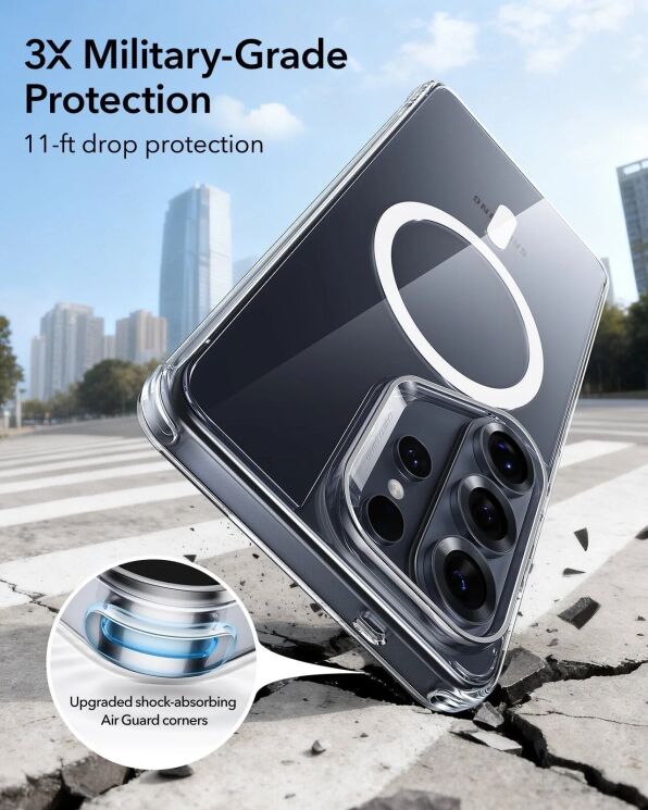 Защитный чехол ESR Classic Hybrid MagSafe для Samsung Galaxy S26 Ultra (S948) - Clear: фото 3 из 8