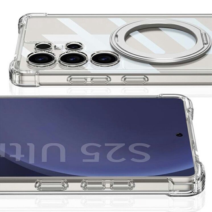Защитный чехол GKK Airbag MagStand для Samsung Galaxy S25 Ultra (S938) - Transparent: фото 8 из 10