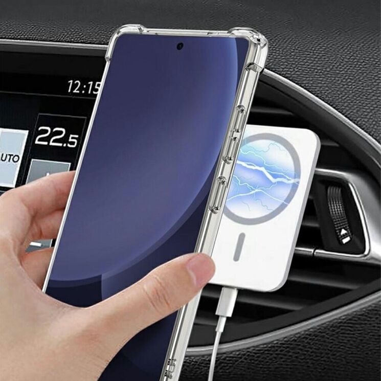 Защитный чехол GKK Airbag MagStand для Samsung Galaxy S25 Ultra (S938) - Transparent: фото 4 из 10