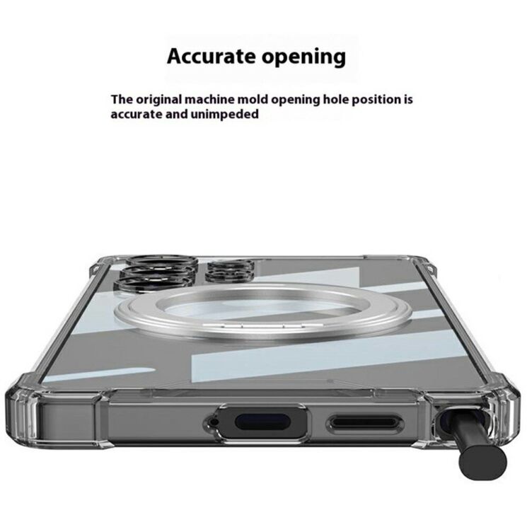 Защитный чехол GKK Airbag MagStand для Samsung Galaxy S25 Ultra (S938) - Transparent: фото 9 из 10