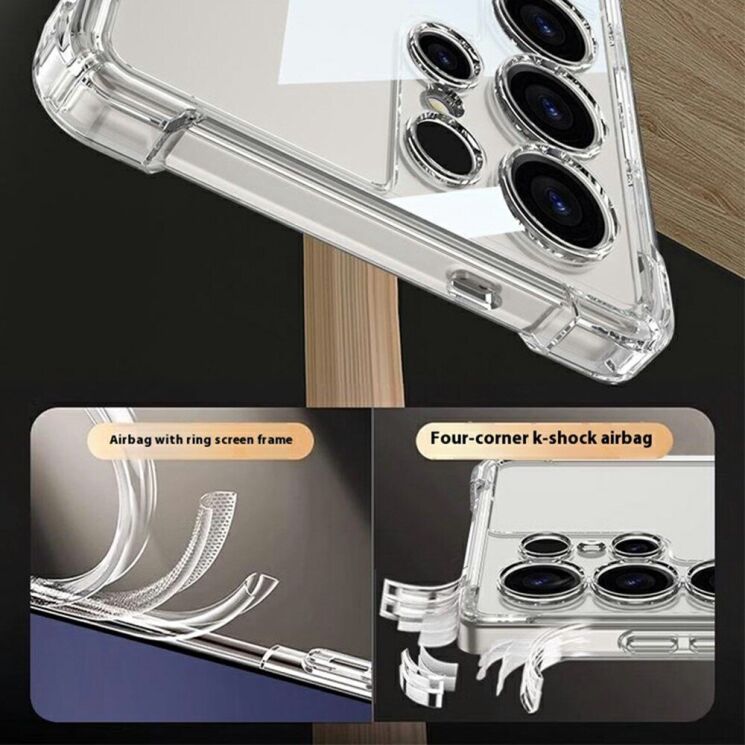 Защитный чехол GKK Airbag MagStand для Samsung Galaxy S25 Ultra (S938) - Transparent: фото 5 из 10