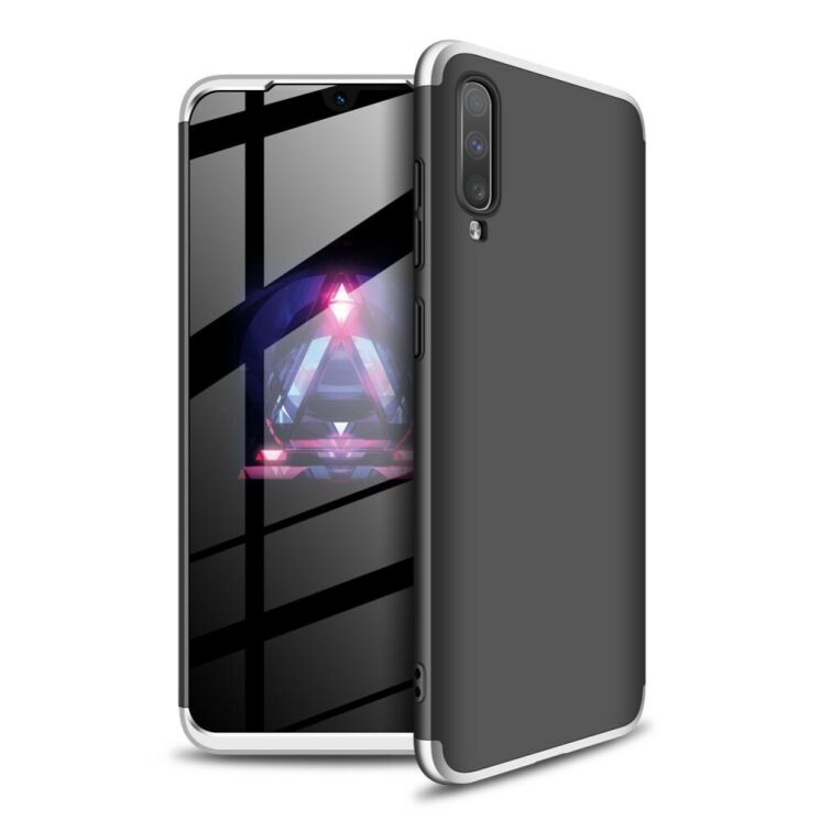 Захисний чохол GKK Double Dip Case для Samsung Galaxy A70 (A705) - Black / Silver: фото 1 з 9