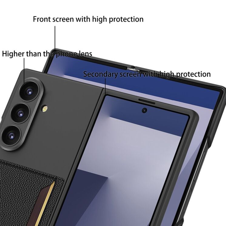 Захисний чохол GKK Slim Holder для Samsung Galaxy Fold 7 - Titanium Grey: фото 4 з 9