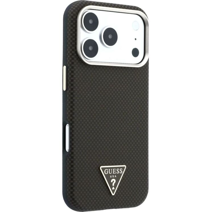 Захисний чохол Guess Kevlar Triangle Logo MagSafe для iPhone 18 Pro Max / 17 Pro Max (GUHMP18X6PWKSGTW) - Brown (423958Z) Захисний чохол Guess Kevlar Triangle Logo MagSafe для iPhone 18 Pro Max / 17 Pro Max (GUHMP18X6PWKSGTW) - Brown: фото 3 з 10