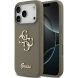 Защитный чехол Guess Silicone Big 4G Script для iPhone 17 Pro Max (GUHCP17XSC4GSMW) - Brown (402888Z). Фото 1 из 8