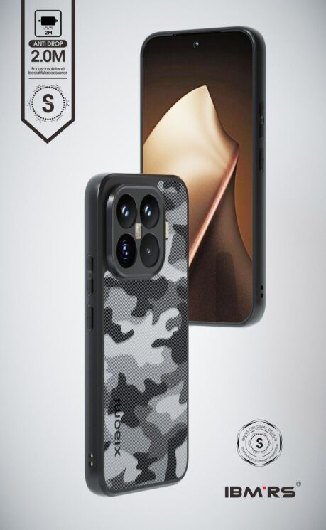 Защитный чехол IBMRS Military для Xiaomi 15T Pro - Grid Camouflage: фото 2 из 7