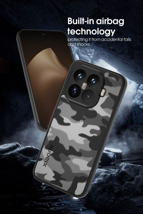 Защитный чехол IBMRS Military для Xiaomi 15T Pro - Grid Camouflage: фото 4 из 7