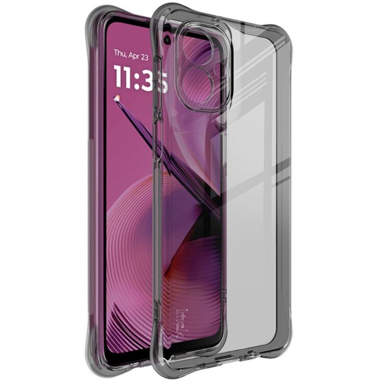 Захисний чохол IMAK Airbag MAX Case для Motorola Moto G55 - Transparent Black: фото 1 з 11