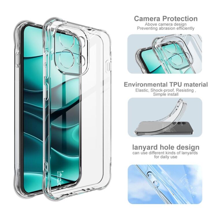 Защитный чехол IMAK Airbag MAX Case для OnePlus 13T - Transparent: фото 5 из 7