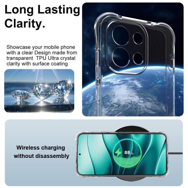 Защитный чехол IMAK Airbag MAX Case для OnePlus 13T - Transparent: фото 6 из 7