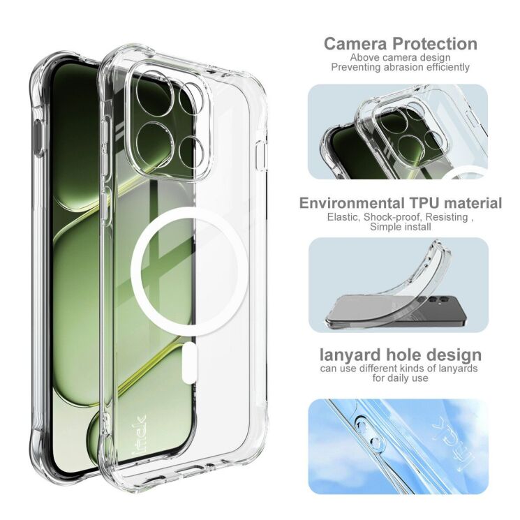 Защитный чехол IMAK Space Shield MagSafe для OnePlus Nord 6 - Transparent (411907T) Защитный чехол IMAK Space Shield MagSafe для OnePlus Nord 6 - Transparent: фото 7 из 11