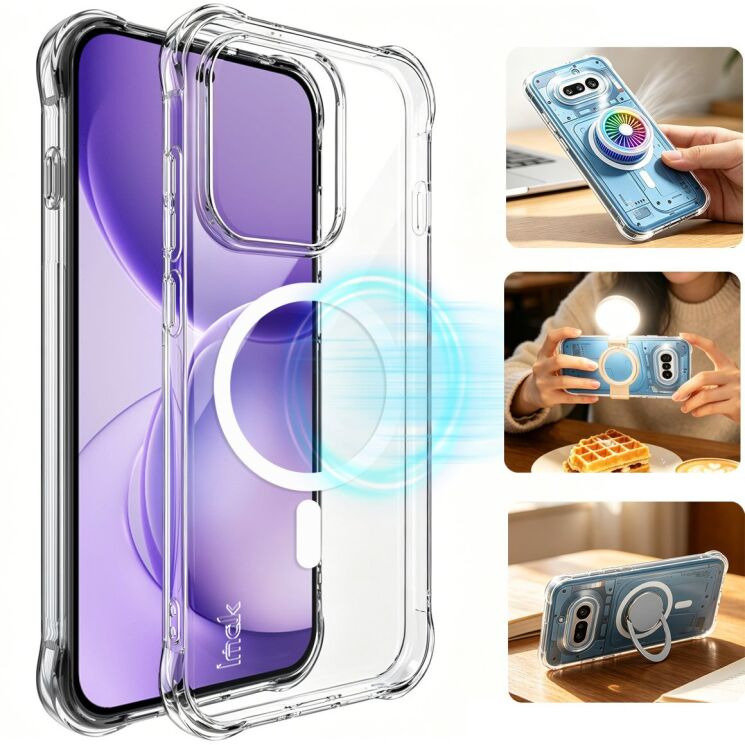 Защитный чехол IMAK Space Shield MagSafe для OPPO Reno 16 / 16 Pro - Transparent (413208T) Защитный чехол IMAK Space Shield MagSafe для OPPO Reno 16 / 16 Pro - Transparent: фото 3 из 11