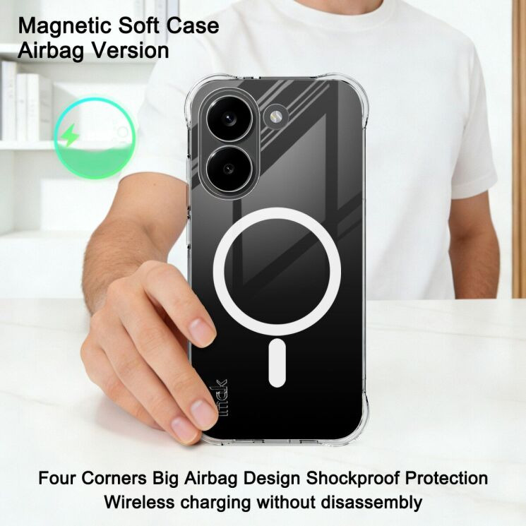 Защитный чехол IMAK Space Shield MagSafe для Xiaomi Poco X8 Pro - Transparent (409048T) Защитный чехол IMAK Space Shield MagSafe для Xiaomi Poco X8 Pro - Transparent: фото 3 из 10
