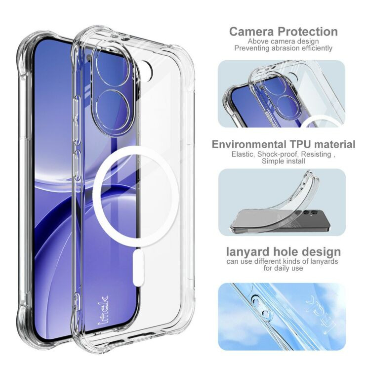 Защитный чехол IMAK Space Shield MagSafe для Xiaomi Poco X8 Pro - Transparent (409048T) Защитный чехол IMAK Space Shield MagSafe для Xiaomi Poco X8 Pro - Transparent: фото 7 из 10