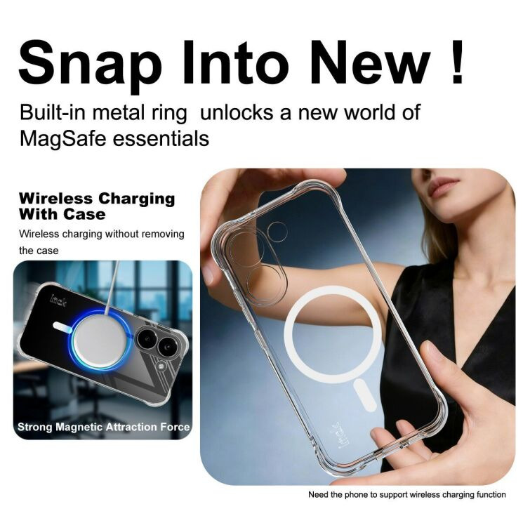Защитный чехол IMAK Space Shield MagSafe для Xiaomi Poco X8 Pro - Transparent (409048T) Защитный чехол IMAK Space Shield MagSafe для Xiaomi Poco X8 Pro - Transparent: фото 5 из 10