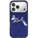 Защитный чехол Karl Lagerfeld IML Choupettes Karl Script Logo MagSafe для iPhone 17 Pro (KLHMP17L5HKSCAB) - Blue (422728L). Фото 3 из 8