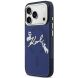 Защитный чехол Karl Lagerfeld IML Choupettes Karl Script Logo MagSafe для iPhone 17 Pro (KLHMP17L5HKSCAB) - Blue (422728L). Фото 2 из 8