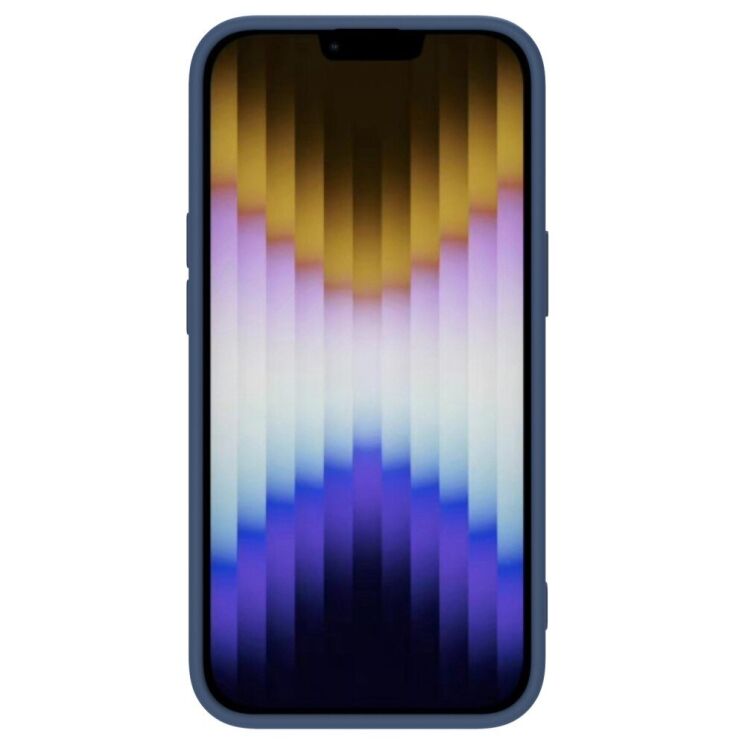 Защитный чехол NILLKIN CamShield Silky Magnetic Silicone Case для Apple iPhone 14 - Blue: фото 2 из 14
