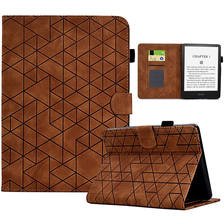 Защитный чехол Refarme Rhombus Pattern для Amazon Kindle 11th (2022/2024) - Brown: фото 1 из 10