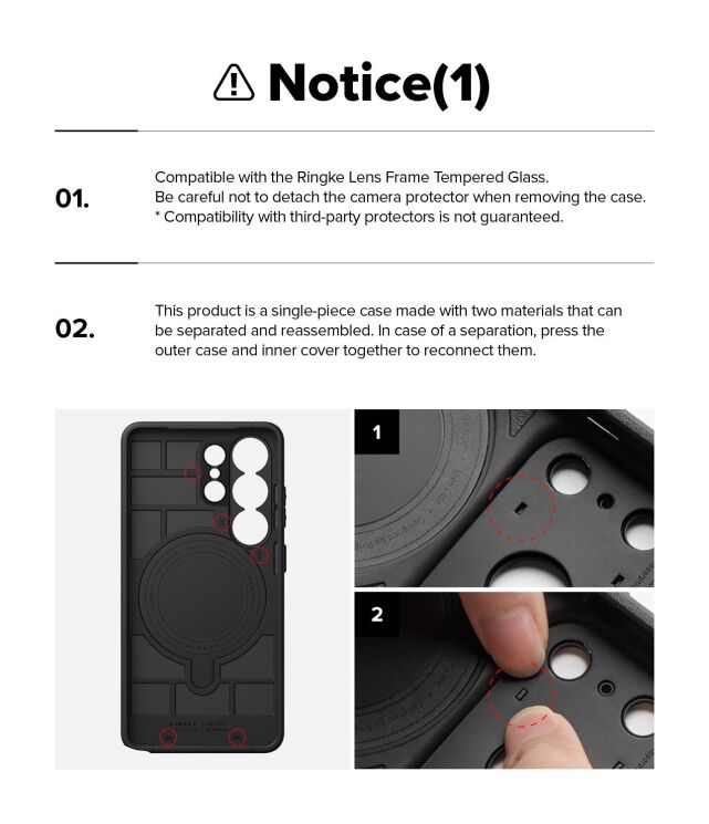 Защитный чехол Ringke Alles Magnetic (FP) для Samsung Galaxy S26 Ultra (S948) 8800328816053 - Black: фото 15 из 17