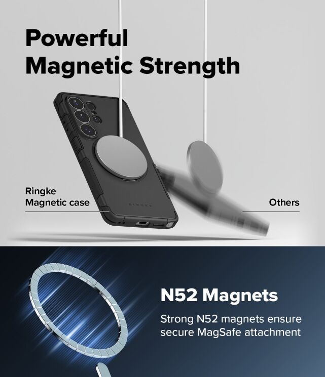 Защитный чехол Ringke Alles Magnetic (FP) для Samsung Galaxy S26 Ultra (S948) 8800328816053 - Black: фото 6 из 17