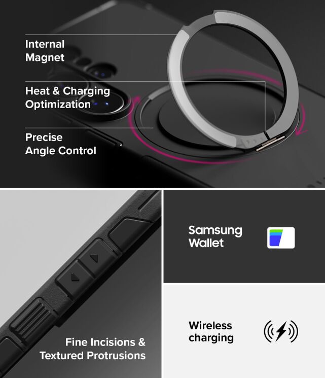 Защитный чехол Ringke Alles Magnetic (FP) для Samsung Galaxy S26 Ultra (S948) 8800328816053 - Black: фото 11 из 17